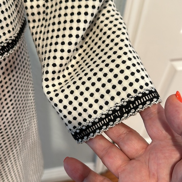 Francesca Mammoliti • B&W Polkadot Vintage Skirt and Blazer Suit • Sz 8 - Picture 5 of 16